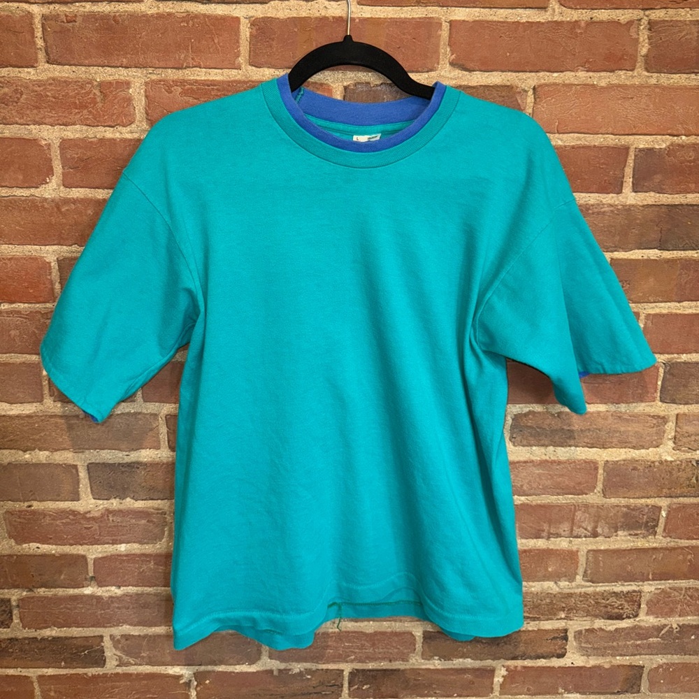 Fruit of the Loom Teal Crew Neck T-Shirt‎